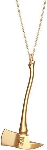 PicturesOnGold.com Personalized Firefighter Axe with Your Number in 14K Yellow and White Gold, or Solid Sterling Silver in Saudi Arabia