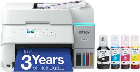 Epson EcoTank ET-3950 Wireless All-in-One Color Supertank Printer with up to 3 Yrs of Ink Refillable Tanks, Perfect for Home Office, 18 PPM, 2.4" Colorful Touchscreen, Auto Feeder (Renewed) in Saudi Arabia