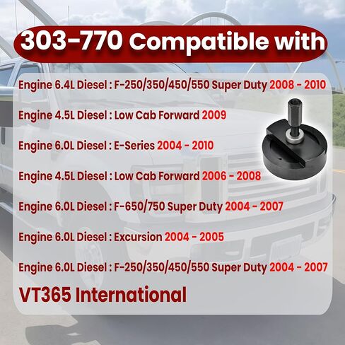 303-770 303-1259 طقم تثبيت ختم العمود المرفقي الرئيسي الأمامي والخلفي متوافق مع Ford E150 E250 E350 E450 Excursion Super Duty F250 F350 F450 F550 F650 F750 Low Cab Forward 4.5L 6.0L 6.4L 2004-2010 in Saudi Arabia