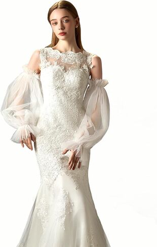 Bridal Gloves Long with Pearl,Tulle Wedding Gloves,Sheer Women Sleevs,for Wedding Bridal Dance Opera Tea Party in Saudi Arabia