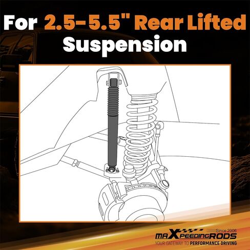 صدمات خلفية maXpeedingrods 2.5-5.5 بوصة لسيارة Toyota Tacoma 2005-2023 2WD 4WD, G1 Series صدمات ممتدة مطورة in Saudi Arabia
