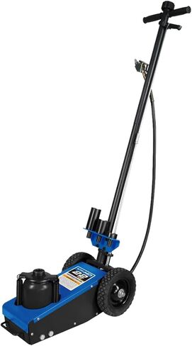 K Tool International 63197 22 Ton Automotive Air Truck Jack for Garages, Repair Shops, and DIY, 44,000 lbs. Capacity, Hydraulic Lift Range 8.67"- 13.5", RAM Wiper Seal, 100-120 PSI, Welded Pump, Blue in Saudi Arabia