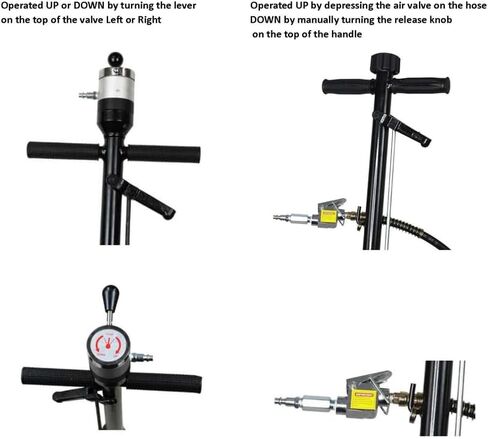 K Tool International 63197 22 Ton Automotive Air Truck Jack for Garages, Repair Shops, and DIY, 44,000 lbs. Capacity, Hydraulic Lift Range 8.67"- 13.5", RAM Wiper Seal, 100-120 PSI, Welded Pump, Blue in Saudi Arabia