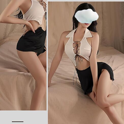Women's Sleeveless Cosplay Costume Office Dress Uniform Lingerie Set in Saudi Arabia