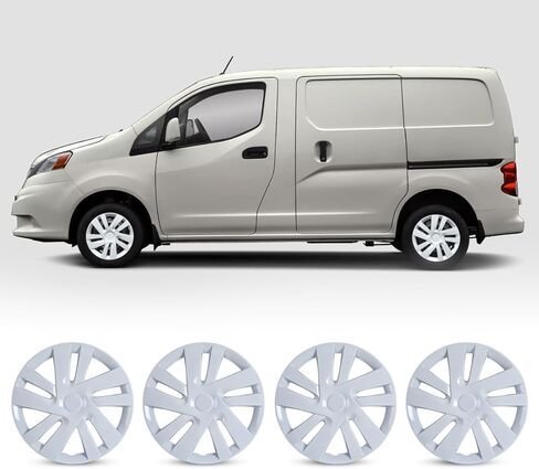 NIXON OFFROAD 15 Inch Hubcaps for Nissan NV200 2013-2021 [Only Fit Steel Wheel] Wheel Rim Cover (Set of 4) PP Hub Caps Replacement for Car (Black Lacquer, 5133Style) in Saudi Arabia