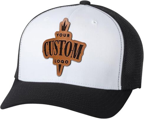 Custom Leather Patch Trucker Hat FF 6511 in Kuwait