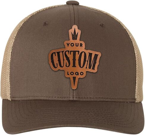 Custom Leather Patch Trucker Hat FF 6511 in Saudi Arabia