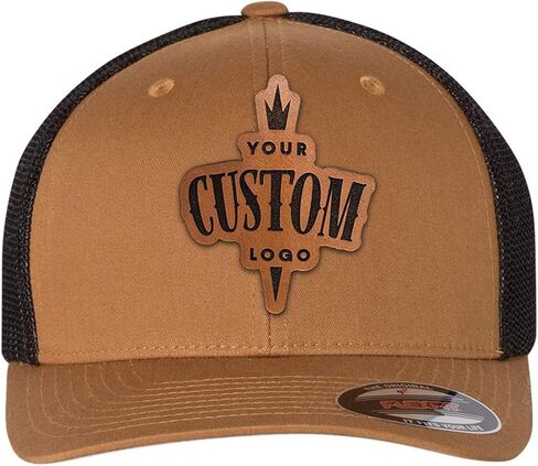 Custom Leather Patch Trucker Hat FF 6511 in Saudi Arabia