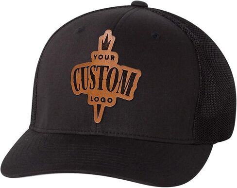 Custom Leather Patch Trucker Hat FF 6511 in Saudi Arabia