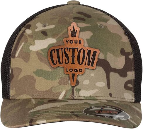 Custom Leather Patch Trucker Hat FF 6511 in Saudi Arabia