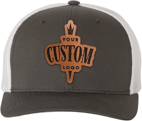 Custom Leather Patch Trucker Hat FF 6511 in Saudi Arabia