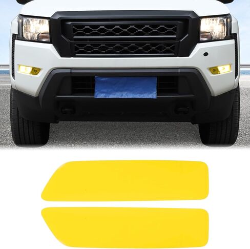 Aunginsy Front Fog Light Tint Film Trim متوافق مع Nissan Frontier 2022-2025، لوحة مصباح الضباب الأمامي للسيارة ملصقات فينيل مسبقة القطع ملصق زخرفي تراكب ملحقات حماية شفافة صفراء in Saudi Arabia