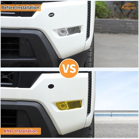 Aunginsy Front Fog Light Tint Film Trim متوافق مع Nissan Frontier 2022-2025، لوحة مصباح الضباب الأمامي للسيارة ملصقات فينيل مسبقة القطع ملصق زخرفي تراكب ملحقات حماية شفافة صفراء in Saudi Arabia