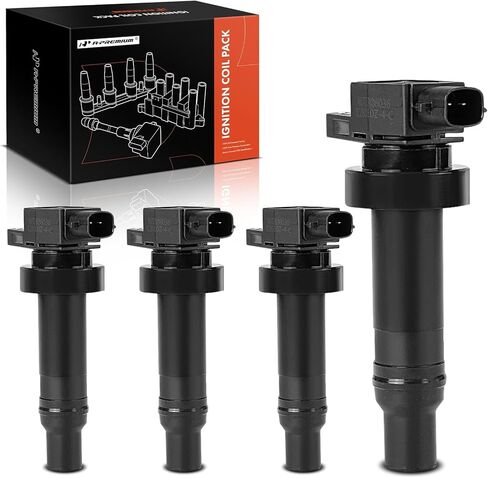 A-Premium Ignition Coil Pack Set of 4 Compatible with Kia Soul 2010 2011 L4 1.6L 27301-2B010 in Kuwait