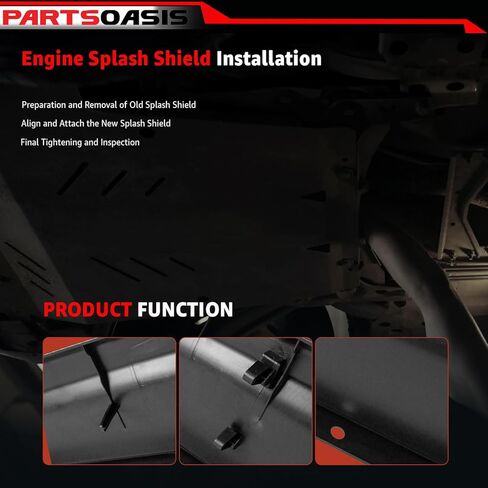 Engine Splash Shield Under Cover Center Replacement for Dodge Charger 2015-2023 | Dodge Challenger 2018-2023 Replaces OE CH1228138 | 68214815AA | RD31010006 in Saudi Arabia