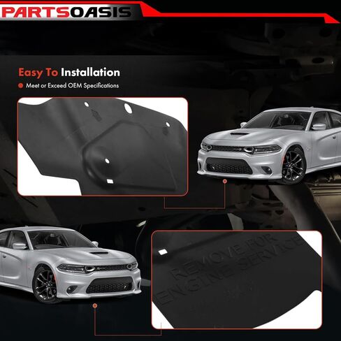 Engine Splash Shield Under Cover Center Replacement for Dodge Charger 2015-2023 | Dodge Challenger 2018-2023 Replaces OE CH1228138 | 68214815AA | RD31010006 in Saudi Arabia