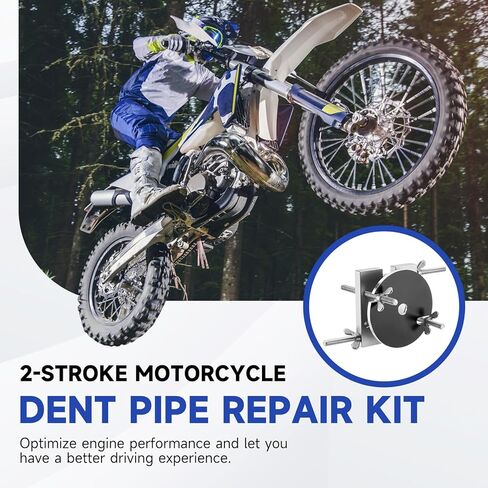 طقم إصلاح أنابيب عادم الدراجة النارية ثنائي الأشواط مع صمام أمان، أداة إزالة الانبعاج متوافقة مع Yamaha TZR250 YZ250، Honda CR250 CR250R، Husqvarna TE 125 250 300 TC & 50cc+ in Kuwait