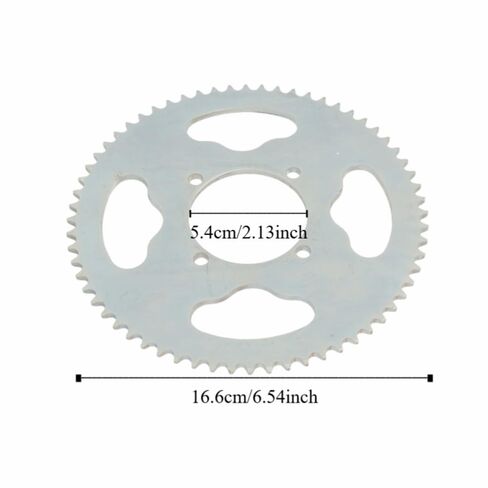 T8F 64T Steel Sprocket Chainring - 54mm 4-Hole Replacement for 47cc/49cc Mini Motorcycles, Dirt Bikes, ATV & GoKart (166mm/6.54in OD)‌ in Kuwait