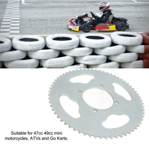 T8F 64T Steel Sprocket Chainring - 54mm 4-Hole Replacement for 47cc/49cc Mini Motorcycles, Dirt Bikes, ATV & GoKart (166mm/6.54in OD)‌ in Kuwait