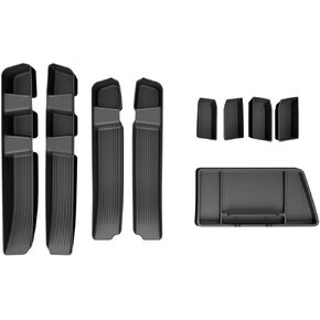 12 قطعة منظم تخزين لوحة القيادة متوافق مع 2022-2026 تشيفي سيلفرادو جي إم سي سييرا 1500 صناديق تخزين الباب حامل الأكواب بديل لملحقات تشيفي سيلفرادو 2022-2026 in Kuwait