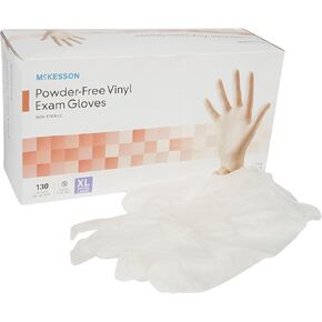 McKesson Powder-Free, Vinyl Exam Gloves, Non-Sterile, XL, 130 Count, 10 Boxes, 1300 Total in Kuwait