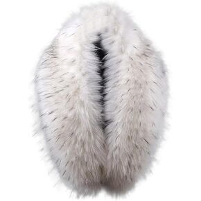 غلاف ياقة من الفرو الصناعي للنساء من ECYC، غطاء رأس بديل قابل للفصل وشاح شتوي دافئ شال لسترة المعطف in Kuwait