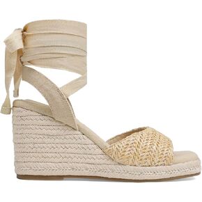 صنادل نسائية إسبادريل ويدجز صيفية برباط منصة وكعب الرافية صنادل الشاطئ - حزام الكاحل، مفتوح عند الأصابع، فستان، روما، زفاف in Kuwait