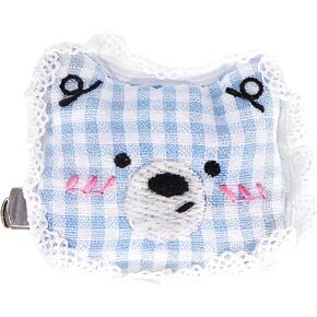 Handmade Cotton Plush Brooch Pin for Women, Cute Animal,Soft Wool Felt Lace,2 in 1 Brooch and Hair Clip for Women in Saudi Arabia