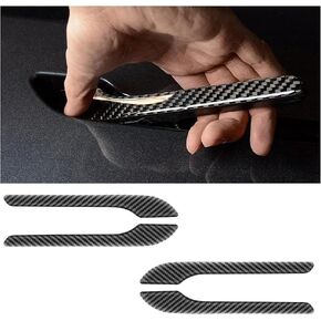 مجموعة غطاء مقبض الباب 4 قطع من طراز Tesla 3/Y (2017-2025) متوافقة مع المرتفعات والعرعر، ملحقات خارجية لحماية عتبات مقبض باب السيارة، ملصق ثلاثي الأبعاد من ألياف الكربون in Kuwait