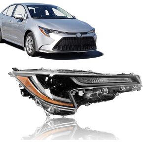 مصباح أمامي ILAMP مناسب لـ 2020 2021 2022 Toyota Corolla Base Trim L LE مجموعة المصابيح الأمامية LED DRL (السائق الأيسر) متوافق مع LED DRL LH 81150-02S30 CR20A01-1L in Kuwait