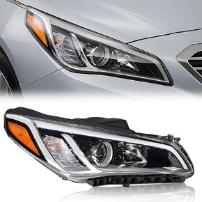 TODO Headlight Assembly Compatible with 2015-2017 Hyundai Sonata SE/Sport/Limited/ECO, Head Lamp Replacement with Bulbs & Parking Lamp 92101-C2050 92102-C2050, Driver & Passenger Side in Saudi Arabia