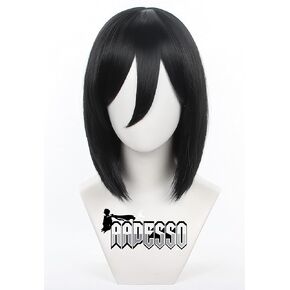 باروكة إيرين جايجر للشعر الصناعي الأسود البني مع قبعة شعر مستعار in Kuwait