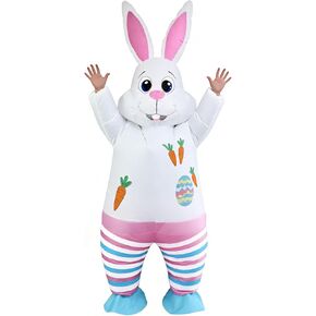زي أرنب عيد الفصح للبالغين، زي أرنب قابل للنفخ، فستان فاخر للرجال والنساء البالغين in Kuwait