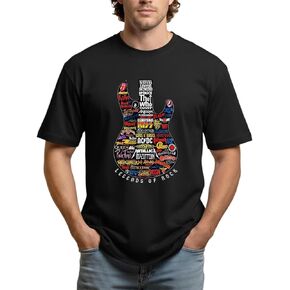 Legends of Rock Graphic T-Shirt, Vintage Guitar Design Tee, Unisex Music Lover Shirt in Kuwait