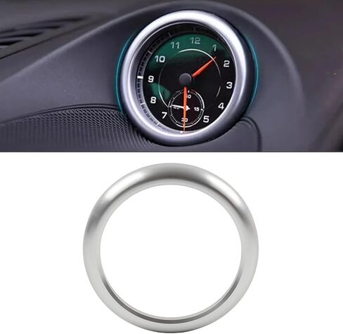 Cnthan7 1 Pc Compass Cover Stopwatch Ring Aluminum Alloy Silver For Porsche 911 2012-2021 in Kuwait