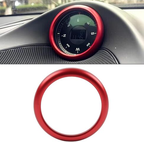Cnthan7 1 Pc Aluminum Alloy Stopwatch Ring Compass Cover Red For Porsche 718 2016-2021 in Kuwait