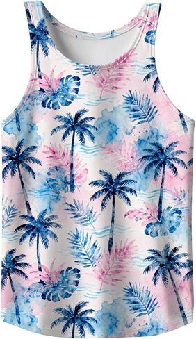 Mens Tank Tops Summer Black White Tank Tops for Men Big and Tall Graphic Beach Casual 4th of July Tank Top Men Running in Kuwait