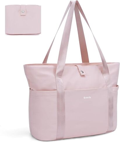 حقيبة حمل قابلة للطي للنساء من سينيدا، حقيبة عمل خفيفة الوزن مع حاملات أكواب داخلية مزدوجة، حقيبة يد يومية للسفر وصالة الألعاب الرياضية والبقالة | حامل أكواب سعة 40 أونصة، منظم جيدًا، محمول، متين، سعة كبيرة 21 لتر، للشاطئ/التسوق/الرحلات، هدية مثالية لها in Kuwait