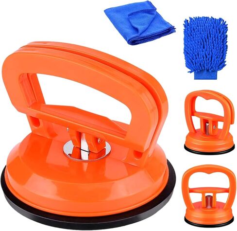 3 عبوات من أدوات سحب انبعاجات السيارة، أداة إزالة انبعاجات كوب الشفط، طقم إصلاح جسم السيارة، رافعة مقبض لجسم السيارة، الأبواب، الزجاج، الأشياء المتحركة ورفع البلاط (3 قطع ساحبة دنت مع قماش قفازات) in Kuwait