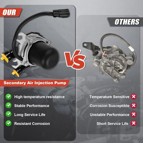 مضخة حقن الهواء الثانوية بدون دعامة متوافقة مع 2011 Buick Regal، 2011-2012 Buick LaCrosse، 2012-2015 Chevy Equinox، GMC Terrain 4Cyl | 2.4 لتر 2011-2015 استبدال #12634644 in Saudi Arabia