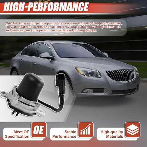 مضخة حقن الهواء الثانوية بدون دعامة متوافقة مع 2011 Buick Regal، 2011-2012 Buick LaCrosse، 2012-2015 Chevy Equinox، GMC Terrain 4Cyl | 2.4 لتر 2011-2015 استبدال #12634644 in Saudi Arabia
