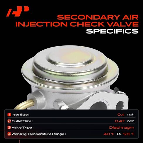A-Premium Secondary Air Injection Check Valve Compatible with Toyota Tundra 2005-2006, 4Runner 2005-2009, Sequoia 2005-2007, Land Cruiser 2005-2007 & Lexus GX470 2004-2009, LX470, No. 1 Check Valve in Saudi Arabia