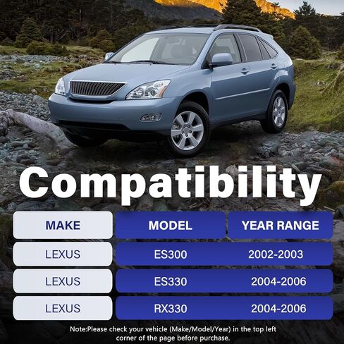 قطعتان من أنبوب خرطوم مدخل منظف هواء المحرك مع مشابك متوافقة مع Lexus ES300 2002-2003، ES330 RX330 Camry 2004 2005 2006، استبدال #17881-20130 17882-20161 in Kuwait