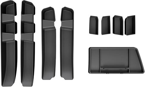 12 قطعة منظم تخزين لوحة القيادة متوافق مع 2022-2026 تشيفي سيلفرادو جي إم سي سييرا 1500 صناديق تخزين الباب حامل الأكواب بديل لملحقات تشيفي سيلفرادو 2022-2026 in Kuwait