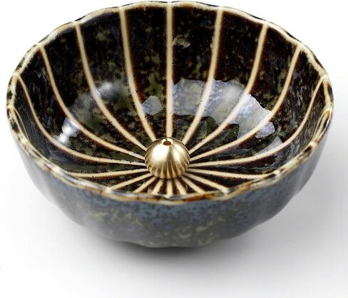 مجموعة هدايا البخور التقليدية اليابانية من Asayu مع حامل بخور وحامل نحاسي، مجموعة غابة مع حامل بخور اللوتس الأخضر (مجموعة الغابة + حامل بخور اللوتس الأخضر) in Kuwait