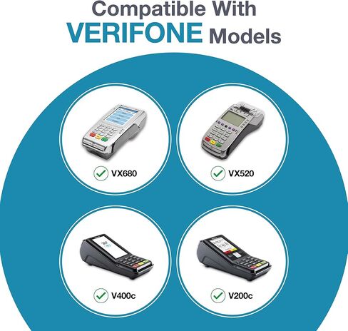 لفات ورق حرارية لـ Verifone Vx520، Vx680، T650، P400m - ورق الإيصالات الحرارية لآلات بطاقات الائتمان (20 لفة) in Kuwait
