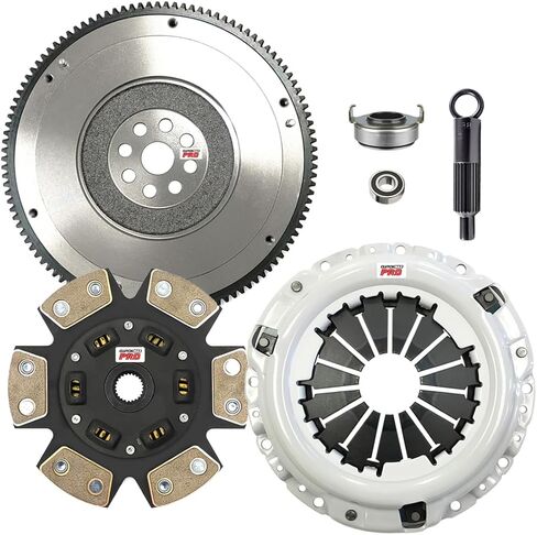 مجموعة القابض ClutchMaxPRO Performance Stage 4 متوافقة مع 1994-2001 Acura Integra 1999-2000 Honda Civic Si 1994-1997 Civic Del Sol VTEC 1997-2001 CR-V B16 B18 B20 (CP08026HDC-ST4) in Kuwait