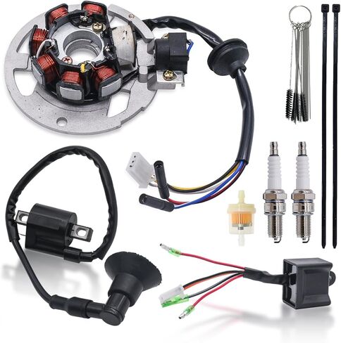 Magneto Stator Compatible with Polaris Scrambler 50 90 2001-2003 for Sportsman 90 2001-2006 for Predator 50 90 2003-2006 Fit for for Eton 50 90 RXL-50 RXL-90 with Ignition Box & Ignition Coil in Saudi Arabia
