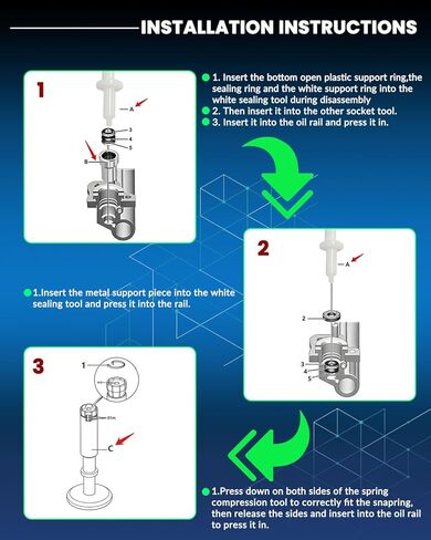 مجموعة أدوات تثبيت إزالة مانع تسرب حاقن الوقود DPTOOL متوافقة مع مرسيدس بنز M133 M139 M176 M177 M178 M254 M260 M264 M270 M274 M276 M278 مجموعة أدوات الانجراف لحاقن الوقود 278 589 01 15 03 in Saudi Arabia