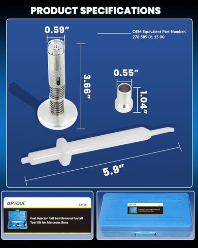 مجموعة أدوات تثبيت إزالة مانع تسرب حاقن الوقود DPTOOL متوافقة مع مرسيدس بنز M133 M139 M176 M177 M178 M254 M260 M264 M270 M274 M276 M278 مجموعة أدوات الانجراف لحاقن الوقود 278 589 01 15 03 in Saudi Arabia